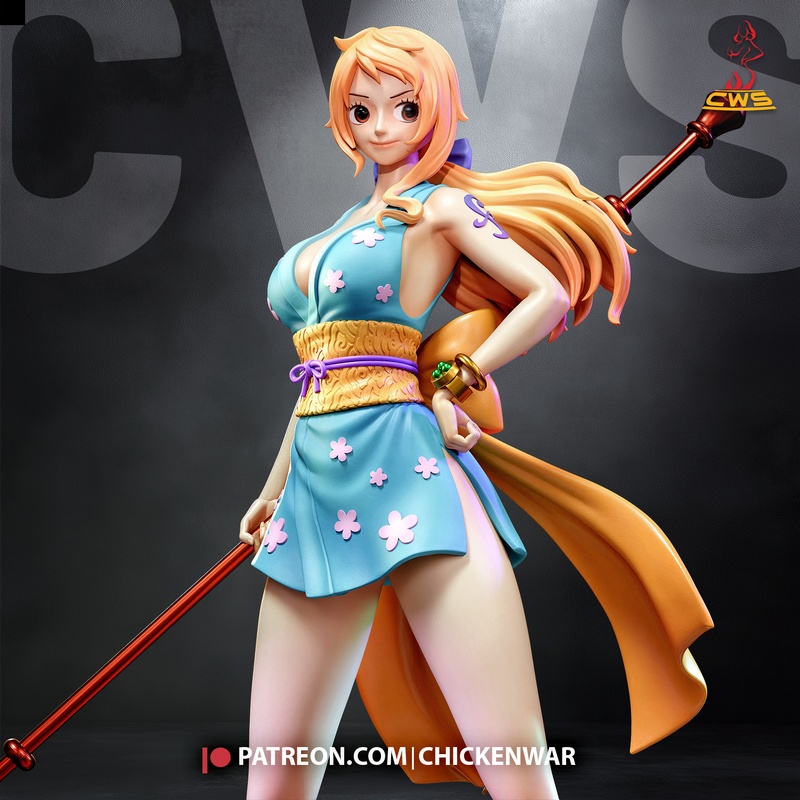 CW Studio - 一人之下 - 芮 - 3D打印模型|CW Studio – One Piece – Nami – 3D Print Model