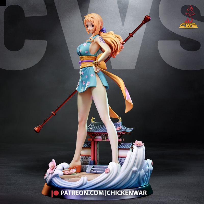 CW Studio - 一人之下 - 芮 - 3D打印模型|CW Studio – One Piece – Nami – 3D Print Model