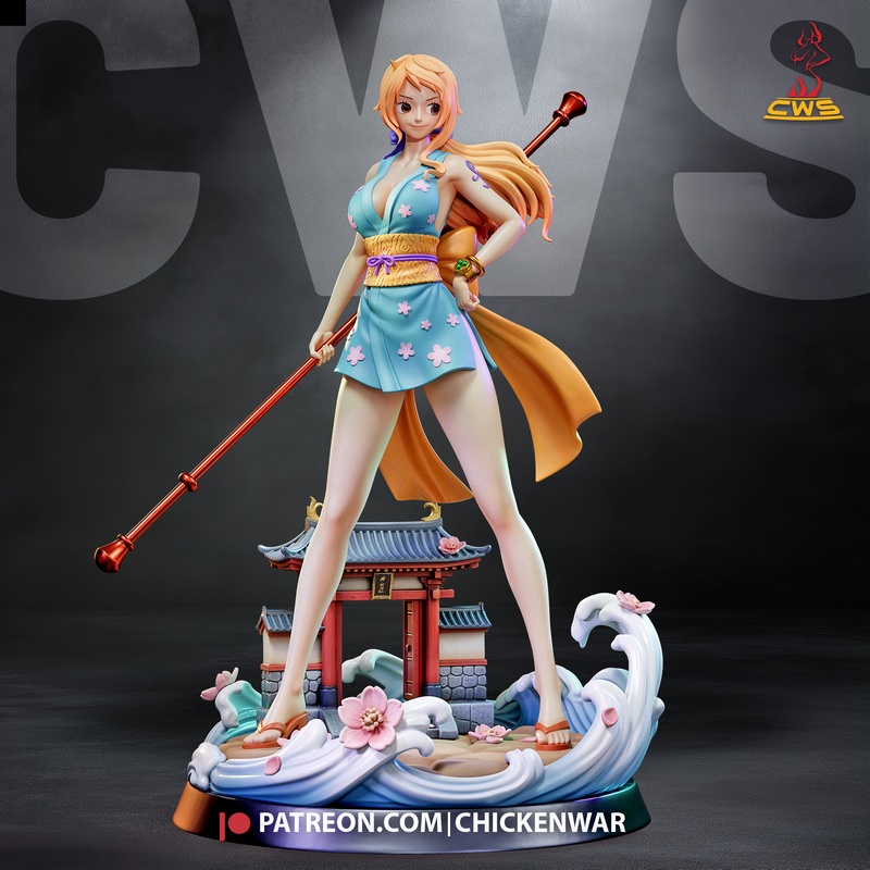 CW Studio - 一人之下 - 芮 - 3D打印模型|CW Studio – One Piece – Nami – 3D Print Model