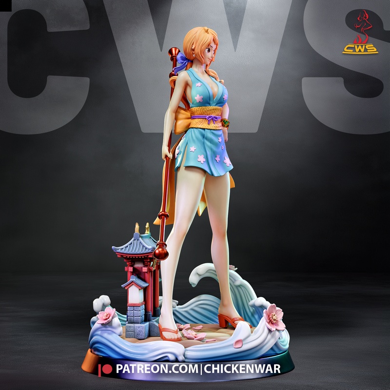 CW Studio - 一人之下 - 芮 - 3D打印模型|CW Studio – One Piece – Nami – 3D Print Model