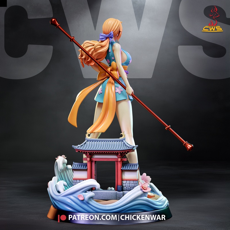 CW Studio - 一人之下 - 芮 - 3D打印模型|CW Studio – One Piece – Nami – 3D Print Model