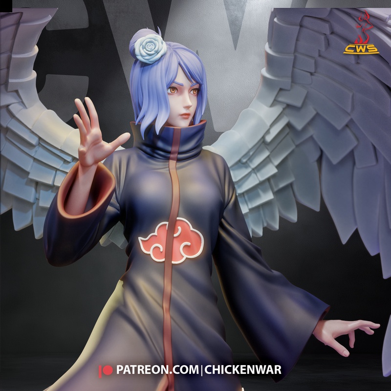 CW Studio - Naruto - 宫野志保 3D打印模型|CW Studio – Naruto – Konan – 3D Print Model