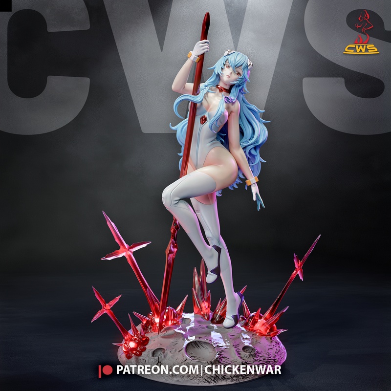 CW工作室出品《新世纪福音战士》明日香·亚美利卡3D打印模型|CW Studio – Evangelion – Rei Ayanami Bikini – 3D Print Model