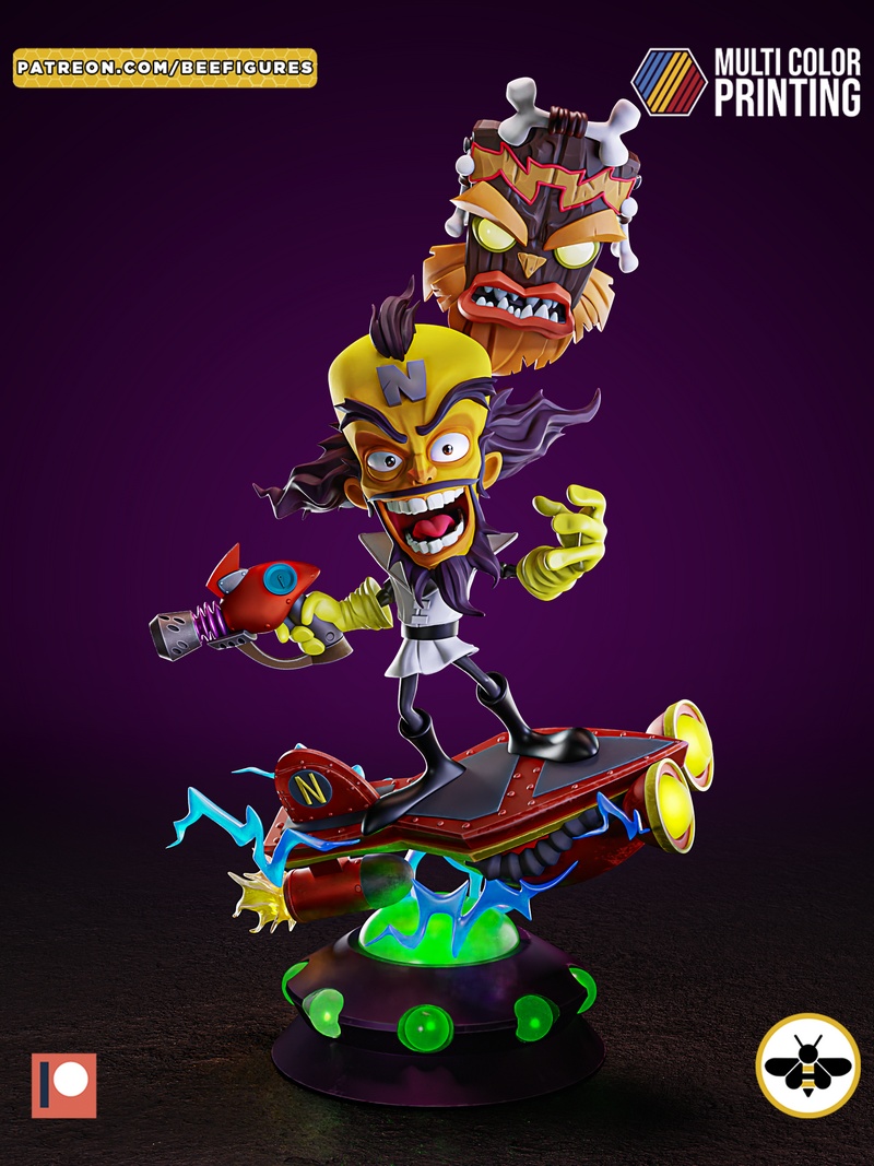蜂巢图腾 - 冒险博士Neo Cortex - 3D打印模型|Bee Figures – Dr. Neo Cortex – 3D Print Model