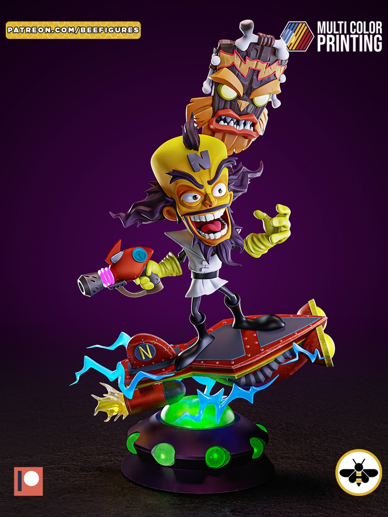 蜂巢图腾 - 冒险博士Neo Cortex - 3D打印模型|Bee Figures – Dr. Neo Cortex – 3D Print Model