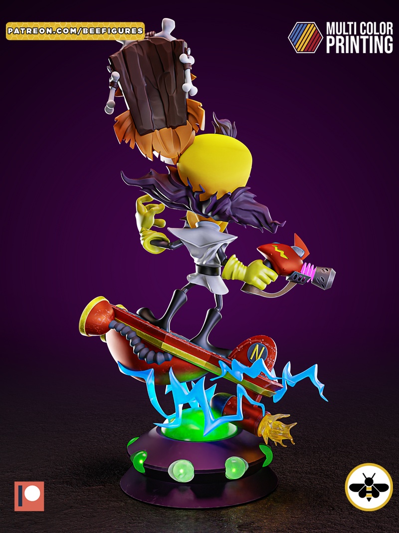 蜂巢图腾 - 冒险博士Neo Cortex - 3D打印模型|Bee Figures – Dr. Neo Cortex – 3D Print Model