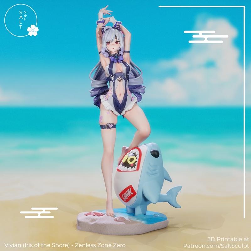 Vivian（海岸之虹）3D打印模型|Vivian (Iris of the Shore) – 3D Print Model STL