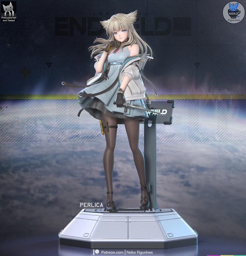 Perlica（阿瑞恩特）3D打印模型|Neko Figurines – Perlica (Arknights Enfield) – 3D Print Model STL