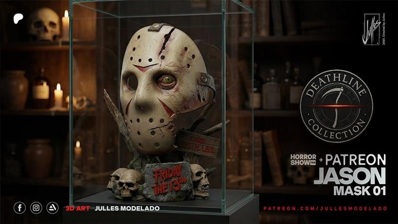 Julles模型工作室 - Jason Mask 01 - 3D打印角色模型|Julles Modelado – Jason Mask 01 – 3D Print Model STL