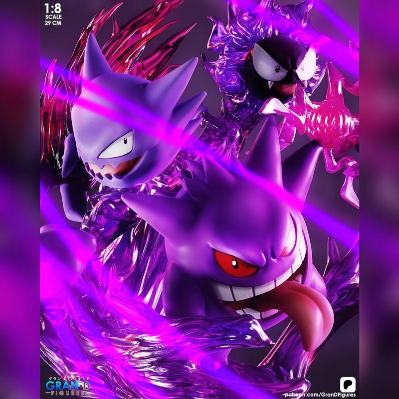宝可梦Gengar进化模型3D打印文件|Gran D. Figures – Gengar Evolution – Pokemon – 3D Print Model STL