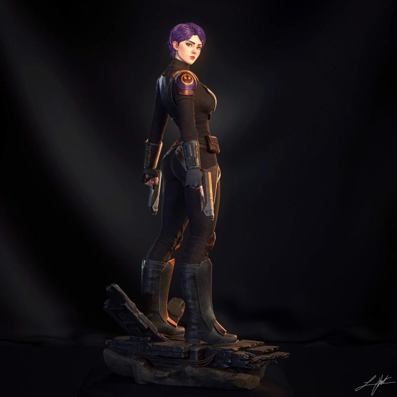 Abe3D - 卡拉哈里之女 Sabine Wren 3D打印模型|Abe3D – Sabine Wren – 3D Print Model STL