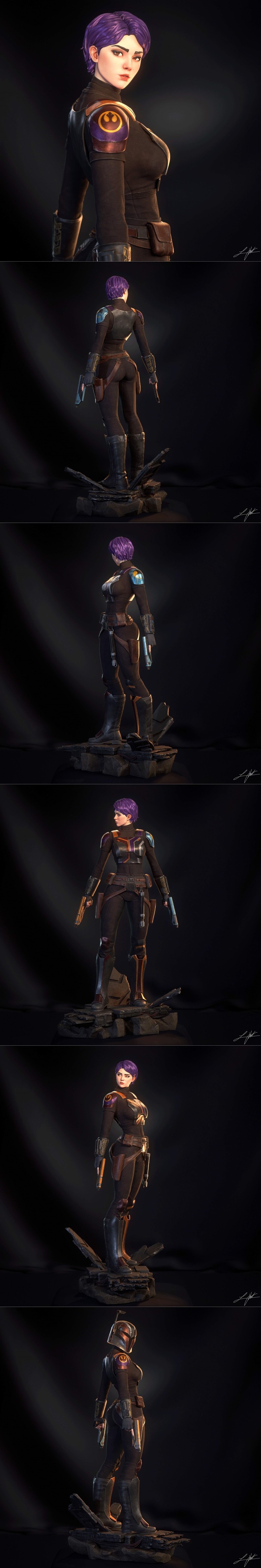 Abe3D - 卡拉哈里之女 Sabine Wren 3D打印模型|Abe3D – Sabine Wren – 3D Print Model STL
