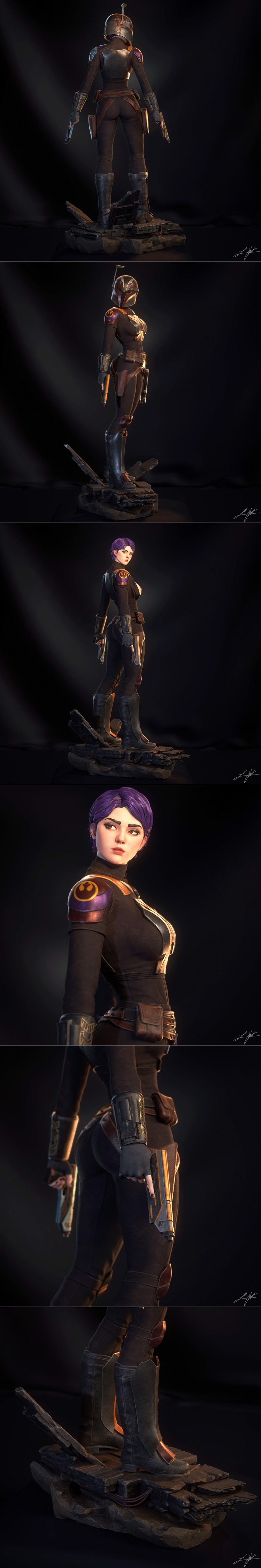 Abe3D - 卡拉哈里之女 Sabine Wren 3D打印模型|Abe3D – Sabine Wren – 3D Print Model STL