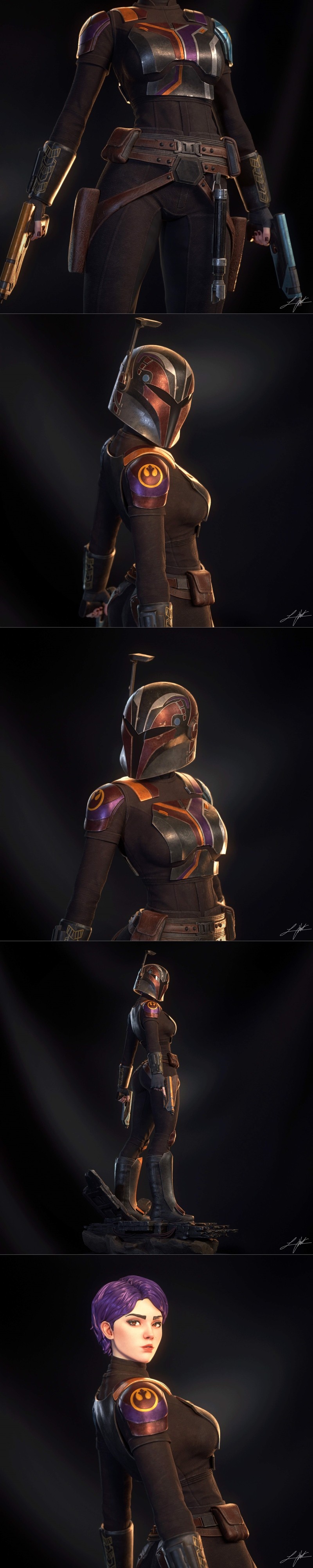 Abe3D - 卡拉哈里之女 Sabine Wren 3D打印模型|Abe3D – Sabine Wren – 3D Print Model STL