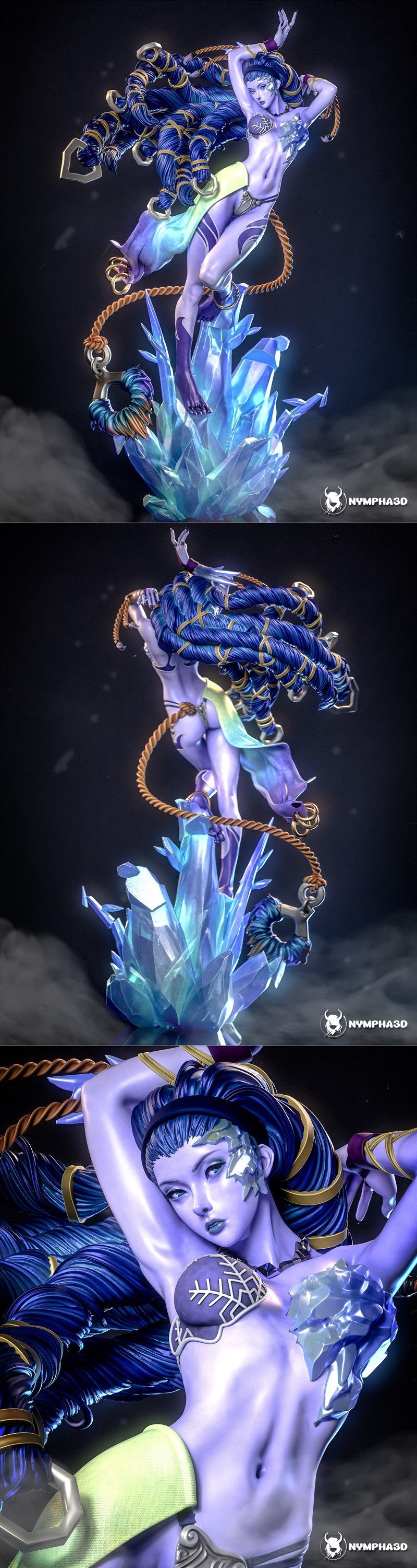 Nympha - 沙卡 - 3D打印模型|Nympha – Shiva – 3D Print Model STL