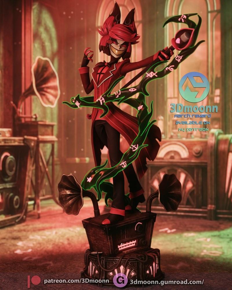 3D打印模型：Hazbin Hotel角色Alastor造型|3Dmoonn – Alastor – Hazbin Hotel – 3D Print Model STL