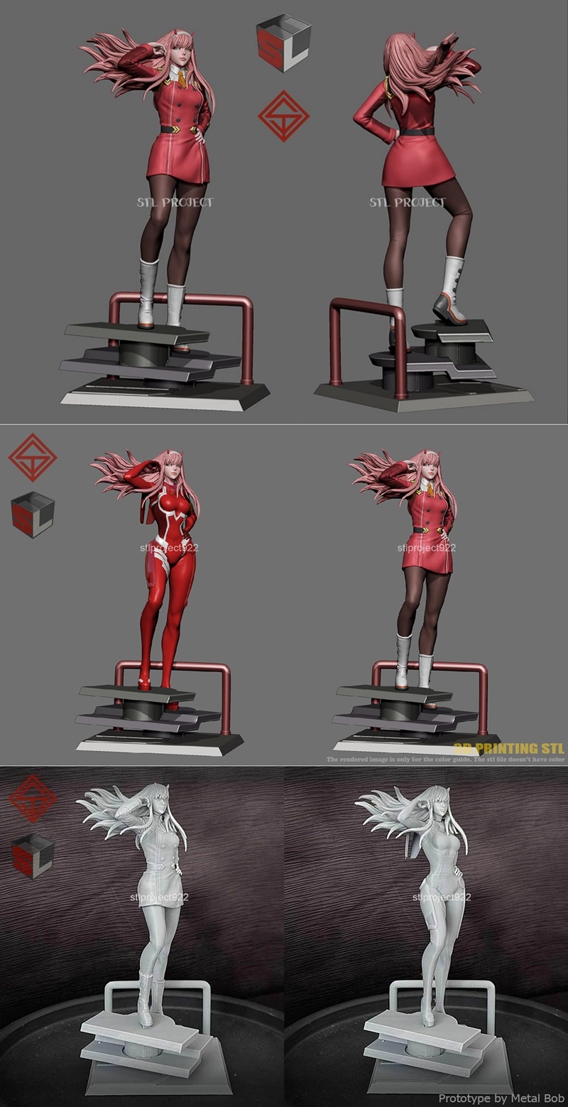 STL项目 - 零二 - 3D打印模型|STL Project – Zero two – 3D Print Model STL