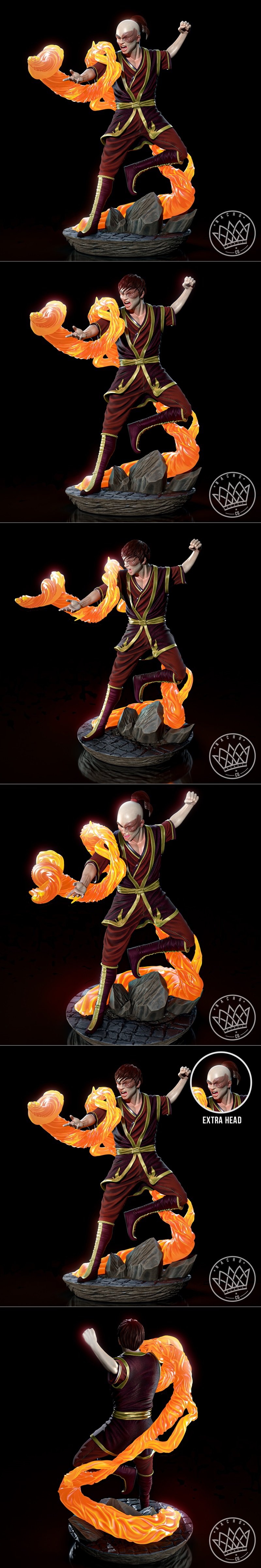 纳瓦罗CG - 阿凡达Zuko雕像 - 3D打印模型|Nacho CG – Fan Art – Zuko from Avatar Statue – 3D Print Model STL