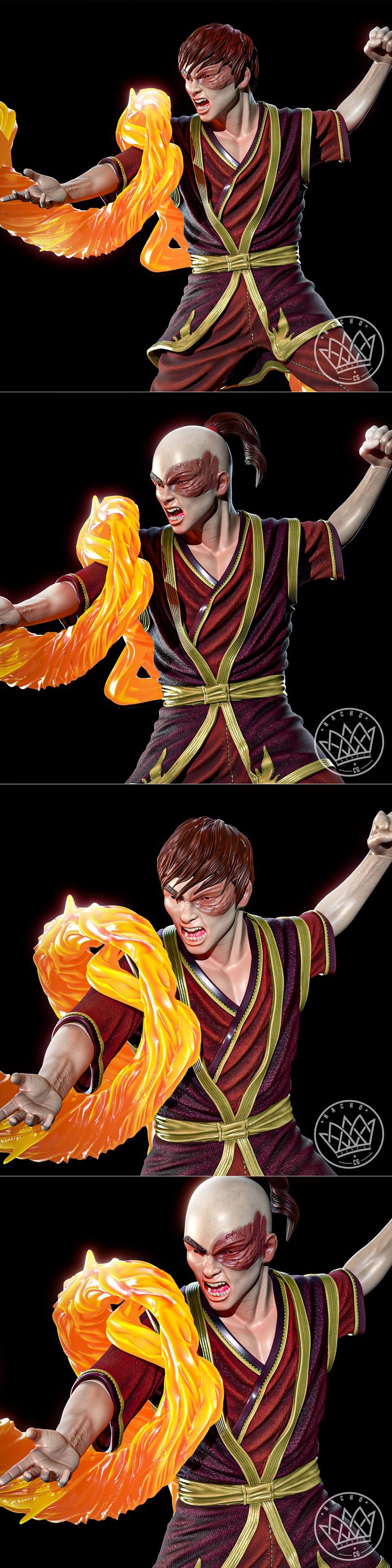 纳瓦罗CG - 阿凡达Zuko雕像 - 3D打印模型|Nacho CG – Fan Art – Zuko from Avatar Statue – 3D Print Model STL
