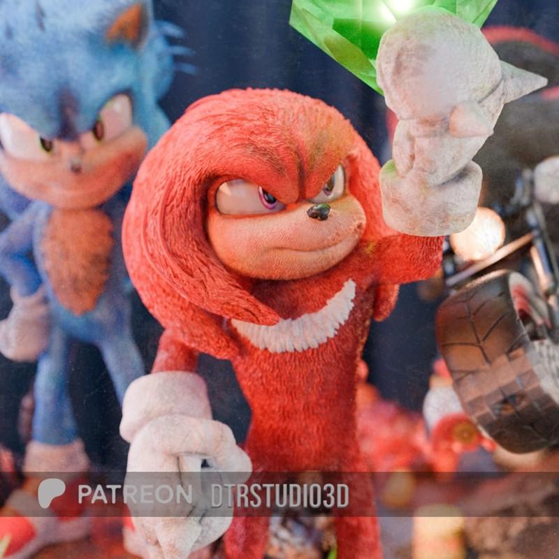 DTR工作室 - 机甲之拳 - 捏他模型3D打印版|DTR Studio – Knuckles – 3D Print Model STL
