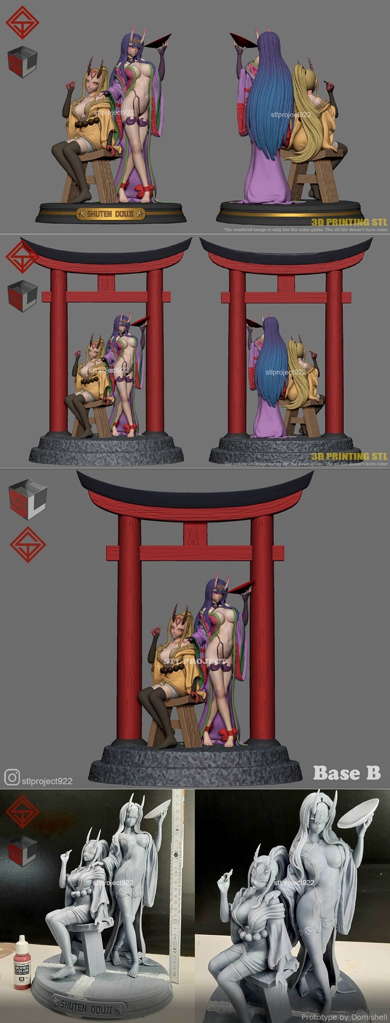 STL项目 - 乱马 - 佐藤美奈子 3D打印模型|STL Project – Shuten Douji – 3D Print Model STL