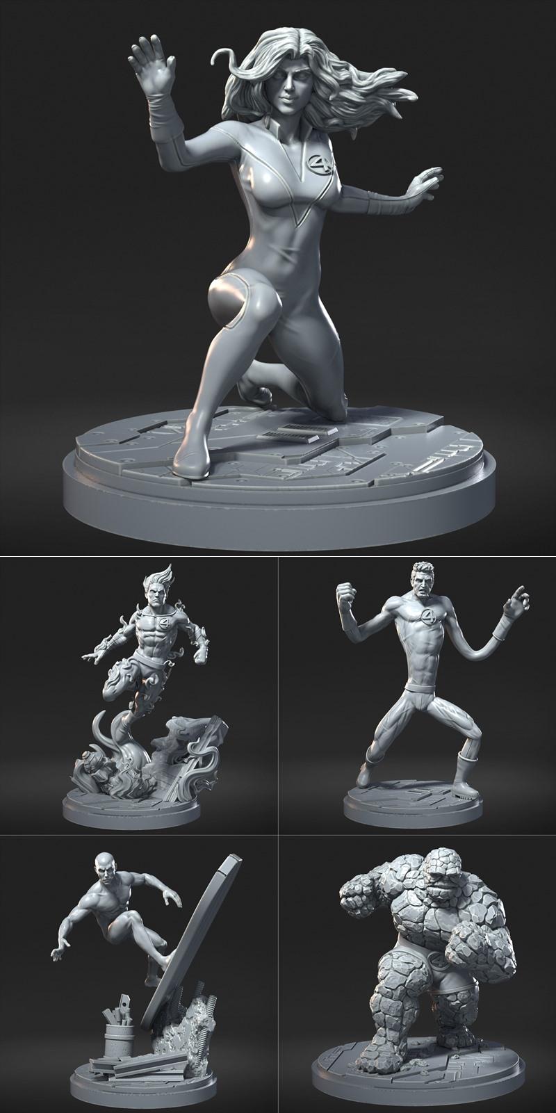 RN工作室 - Fantastic Four 2025款 - 四超人3D打印模型|RN Estudio – Fantastic Four November 2025 – 3D Print Model STL