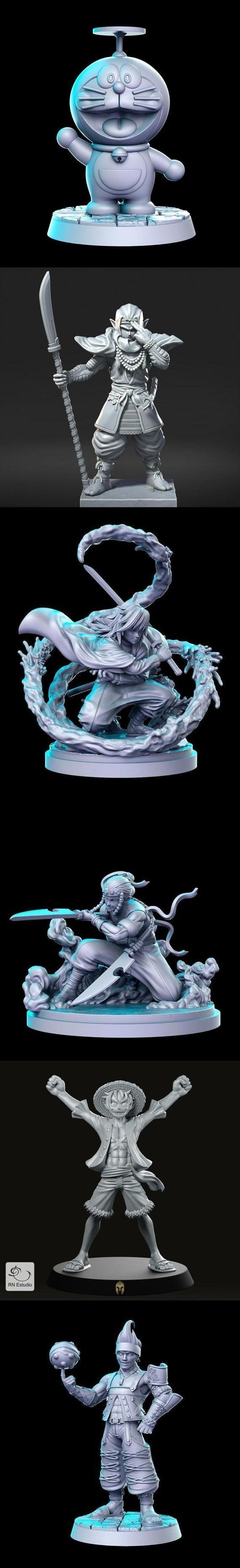 RN工作室 - 动漫收藏 - 3D打印模型|RN Estudio – Anime Collection – 3D Print Model STL