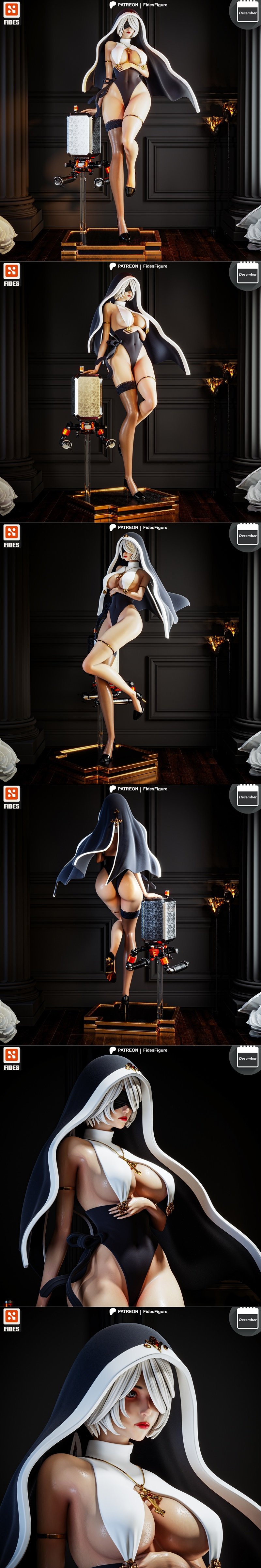 Fides Figure - NieR Automata 3D打印模型|Fides Figure – 2B – NieR – Automata – 3D Print Model STL