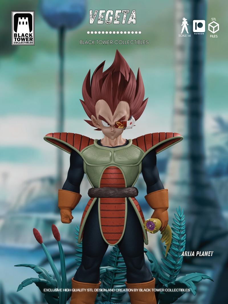 龙珠 Vegeta（阿莉亚星球）3D打印模型|Black Tower Collectibles – Vegeta (Arlia Planet) – Dragon Ball – 3D Print Model STL