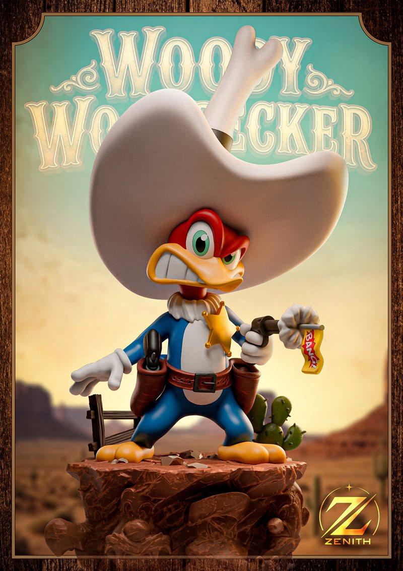 Zenith Studios 木头啄木鸟 3D打印模型|Zenith Studios – Woody Woodpecker – 3D Print Model STL