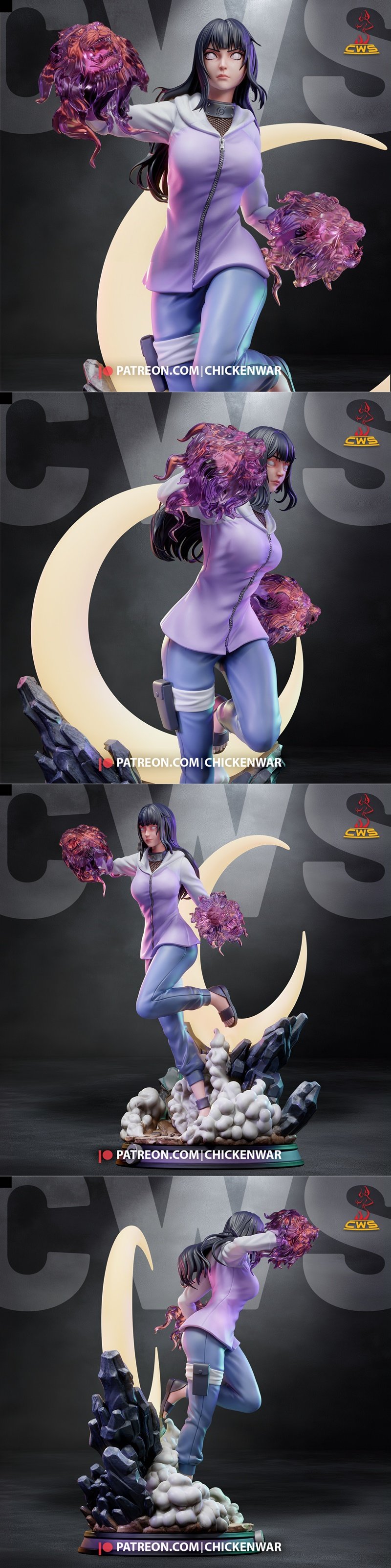 CW Studio - 3D打印模型 - 奈良篇 - 赫纳塔·宇智波|CW Studio – Naruto – Hinata Hyuga – 3D Print Model STL