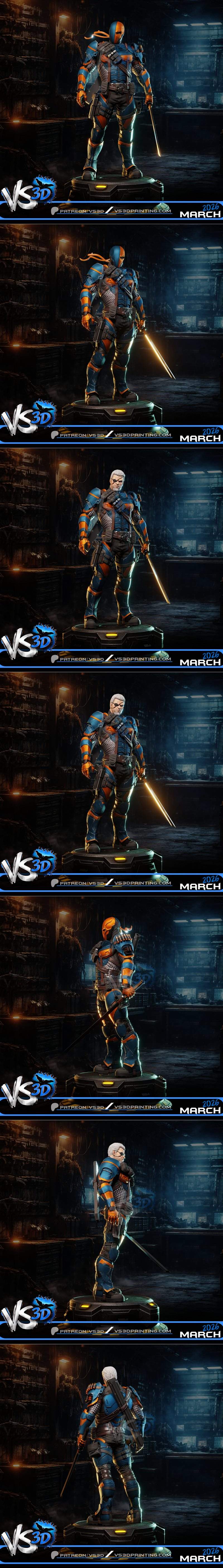 VS3D - 亚瑞克·奥里金斯 - 死亡射线|VS3D – Deathstroke – Arkham Origins – 3D Print Model STL