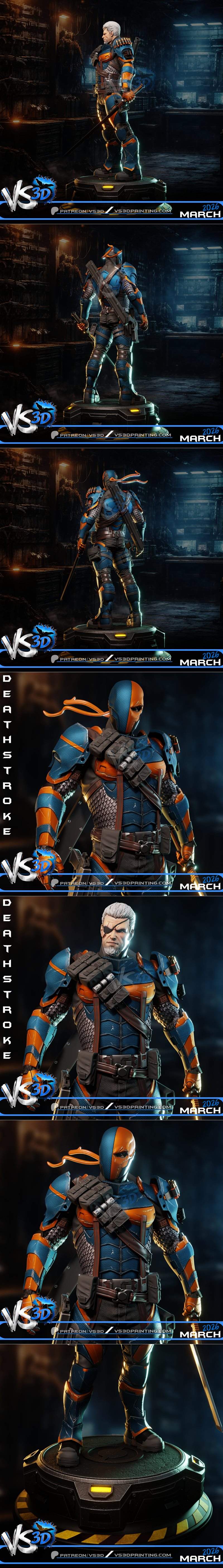 VS3D - 亚瑞克·奥里金斯 - 死亡射线|VS3D – Deathstroke – Arkham Origins – 3D Print Model STL