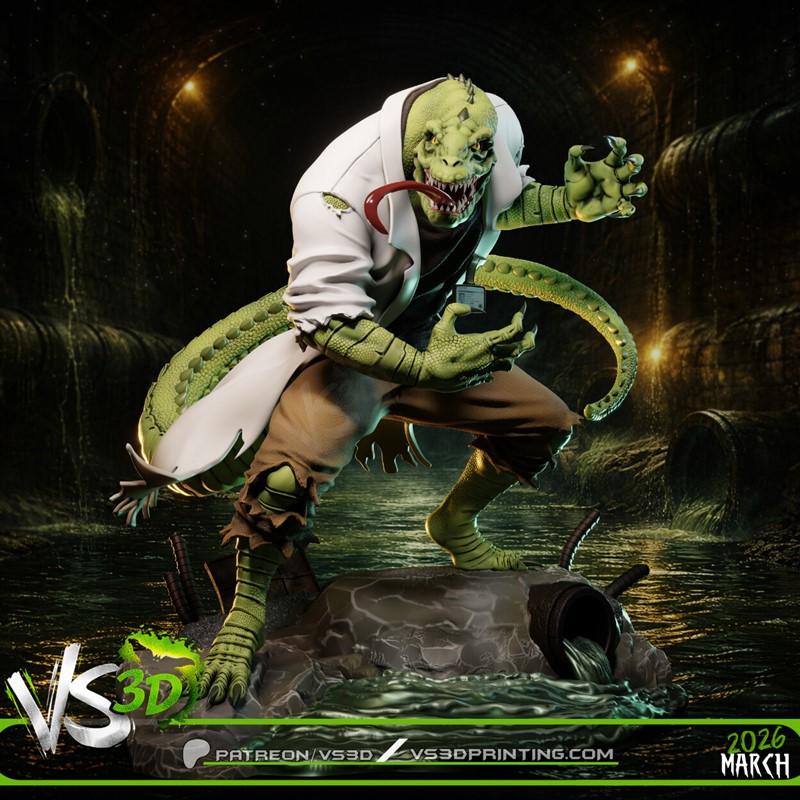 VS3D - 爬行动物 - 3D打印模型|VS3D – Lizard – 3D Print Model STL