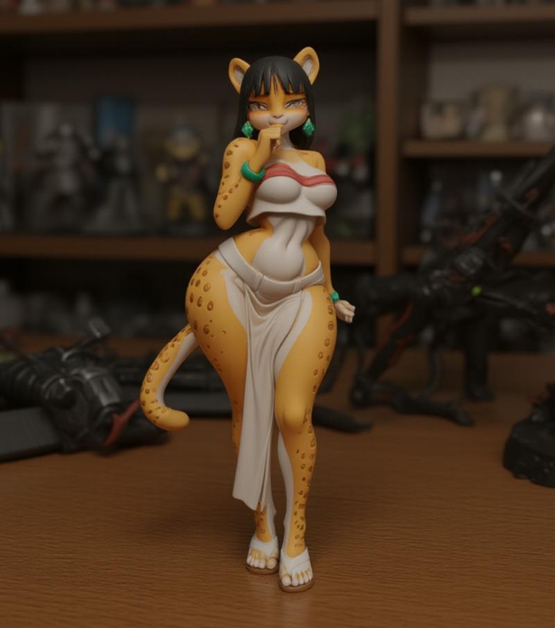 通往埃尔多拉多之路 3D打印猫豹女孩模型|Chel Road to EL Dorado Furry cat leopard Girl – 3D Print Model STL