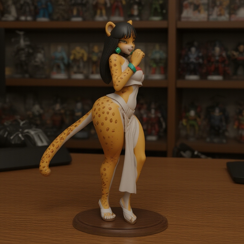 通往埃尔多拉多之路 3D打印猫豹女孩模型|Chel Road to EL Dorado Furry cat leopard Girl – 3D Print Model STL