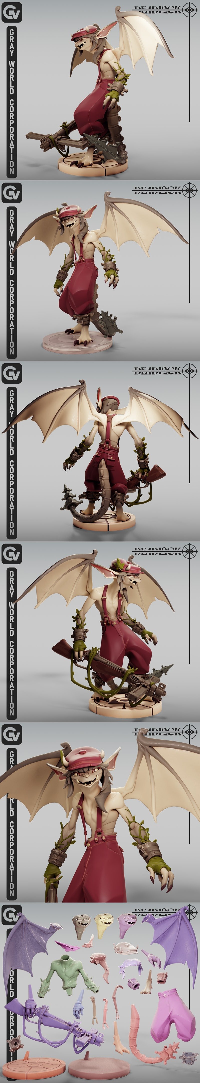 灰世界公司 - 爱薇 - 死局 3D打印模型|Gray World Corporation – Ivy – The Deadlock – 3D Print Model STL