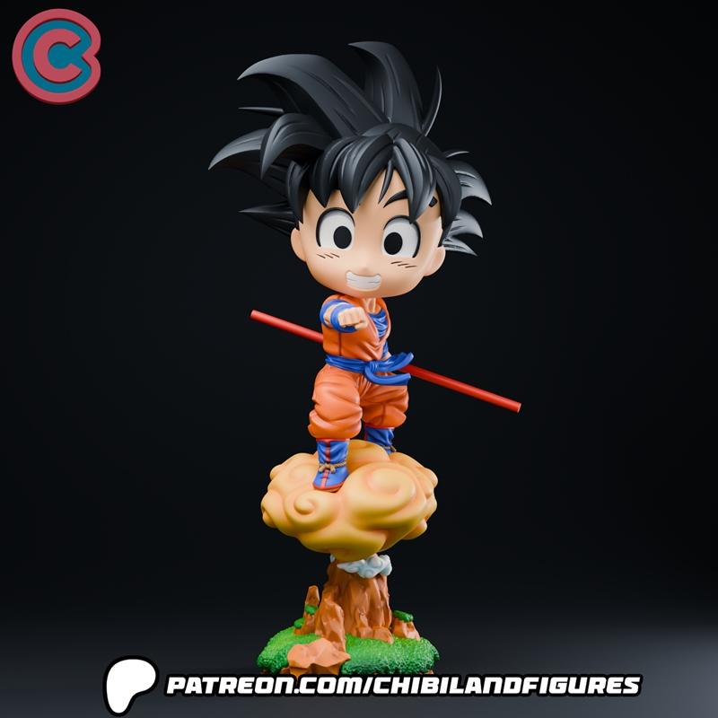 龙珠Z小 Goku 3D打印模型|Chibi Land Figures – Goku – Dragon Ball Z – Chibi – 3D Print Model STL