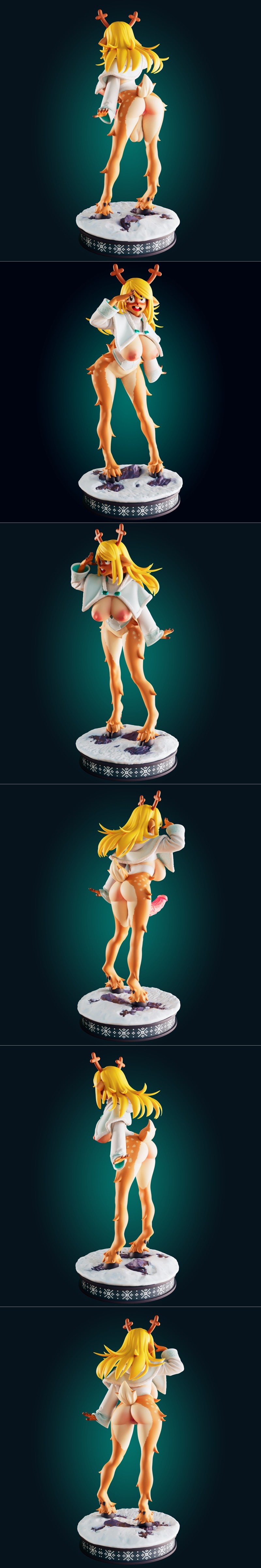 Noelle Holiday可爱鹿女角色3D打印模型|Officer Rhu – Noelle Holiday Cute Deer Girl – 3D Print Model STL