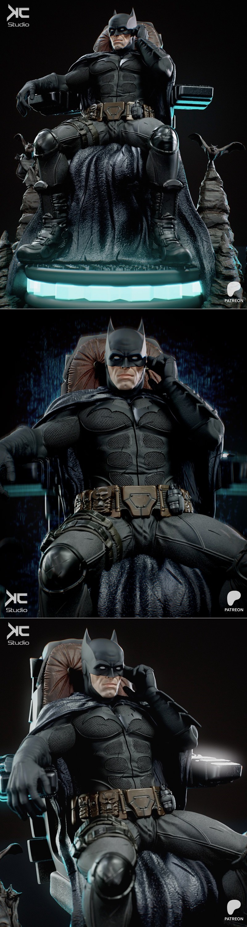 KcStudio - 蝙蝠侠 - 3D打印模型|KcStudio – Batman – 3D Print Model STL