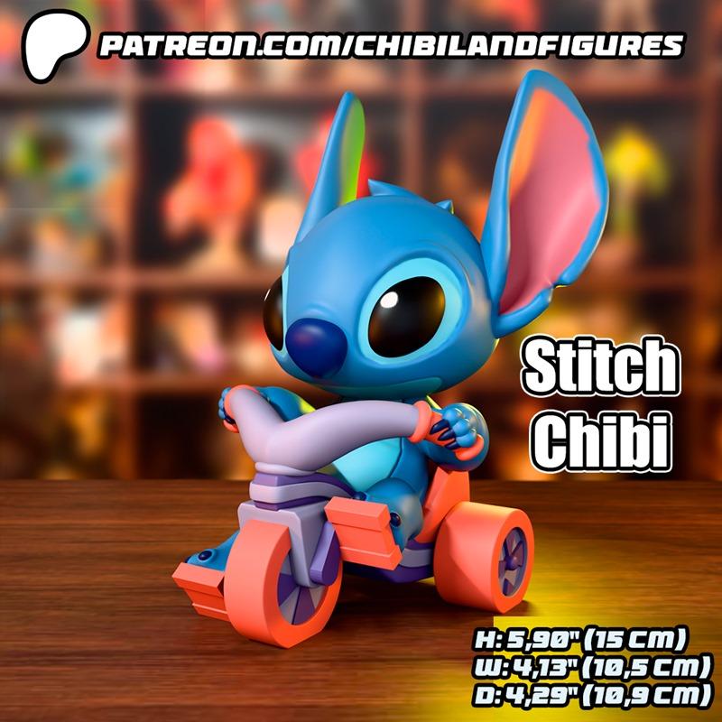 小Q玩偶模型-《小绿人》-Lilo与 Stitch 3D打印雕塑|Chibi Land Figures – Stitch – Lilo & Stitch – Chibi – 3D Print Model STL