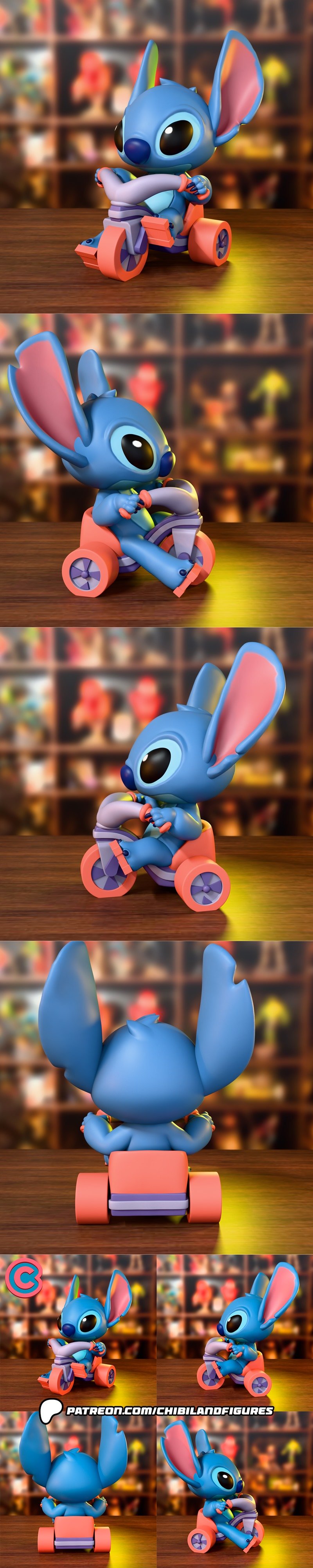 小Q玩偶模型-《小绿人》-Lilo与 Stitch 3D打印雕塑|Chibi Land Figures – Stitch – Lilo & Stitch – Chibi – 3D Print Model STL