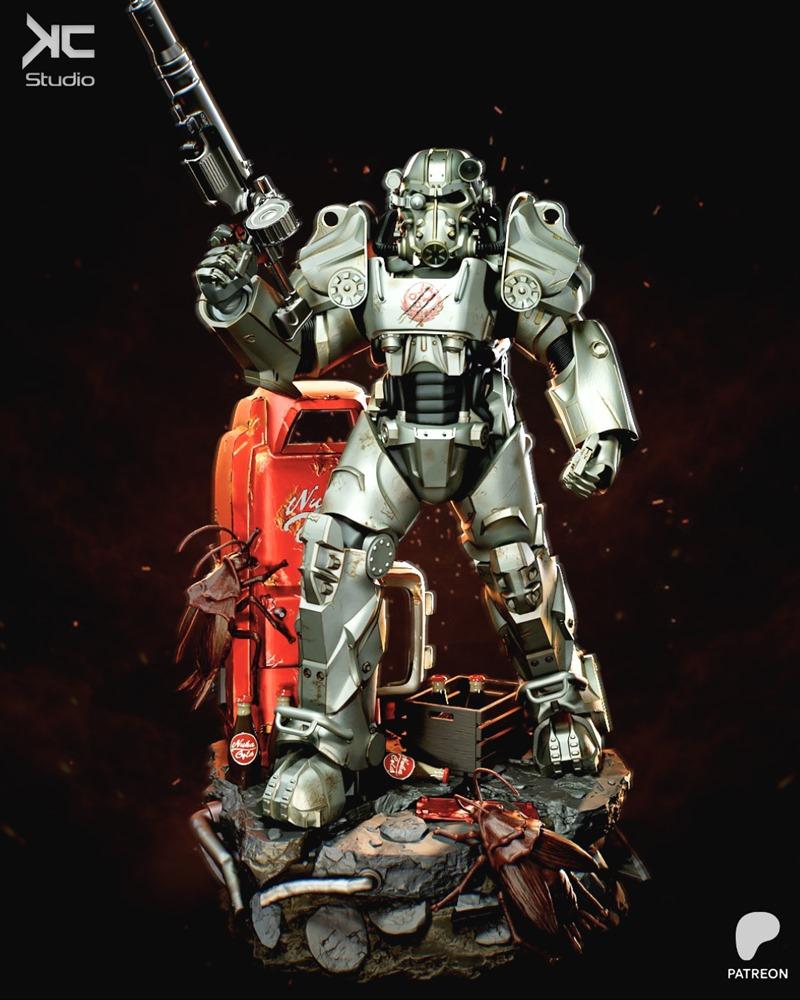 KcStudio - 最终幻想 - 马库斯3D打印模型|KcStudio – Maximus Fallout – 3D Print Model STL