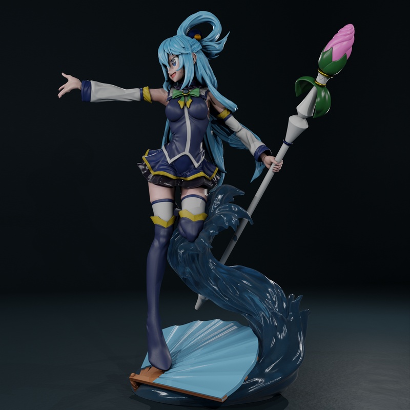 Gr8Tech - 水之女神 - 混沌之神|Gr8Tech – Aqua – Konosuba – 3D Print Model