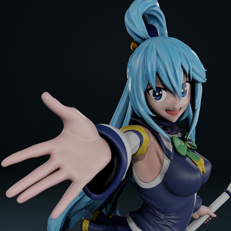 Gr8Tech - 水之女神 - 混沌之神|Gr8Tech – Aqua – Konosuba – 3D Print Model