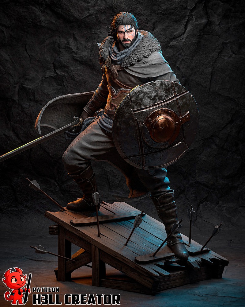 H3LL创作—猩红沙漠—kliff 3D打印模型|H3LL Creator – Crimson Desert – Kliff – 3D Print Model