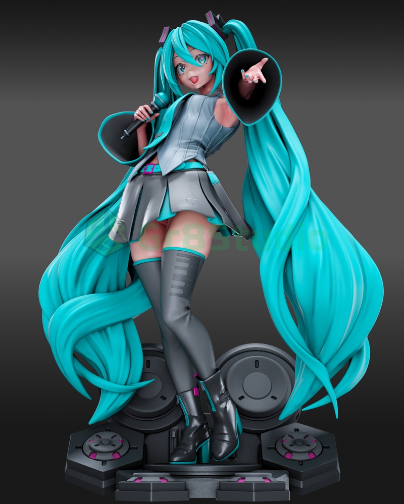 Gr8Tech - 乐高米米 V6 3D打印模型|Gr8Tech – Vocaloid – Hatsune Miku V6 – 3D Print Model