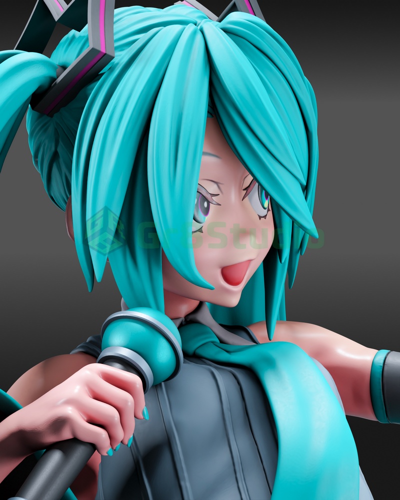 Gr8Tech - 乐高米米 V6 3D打印模型|Gr8Tech – Vocaloid – Hatsune Miku V6 – 3D Print Model
