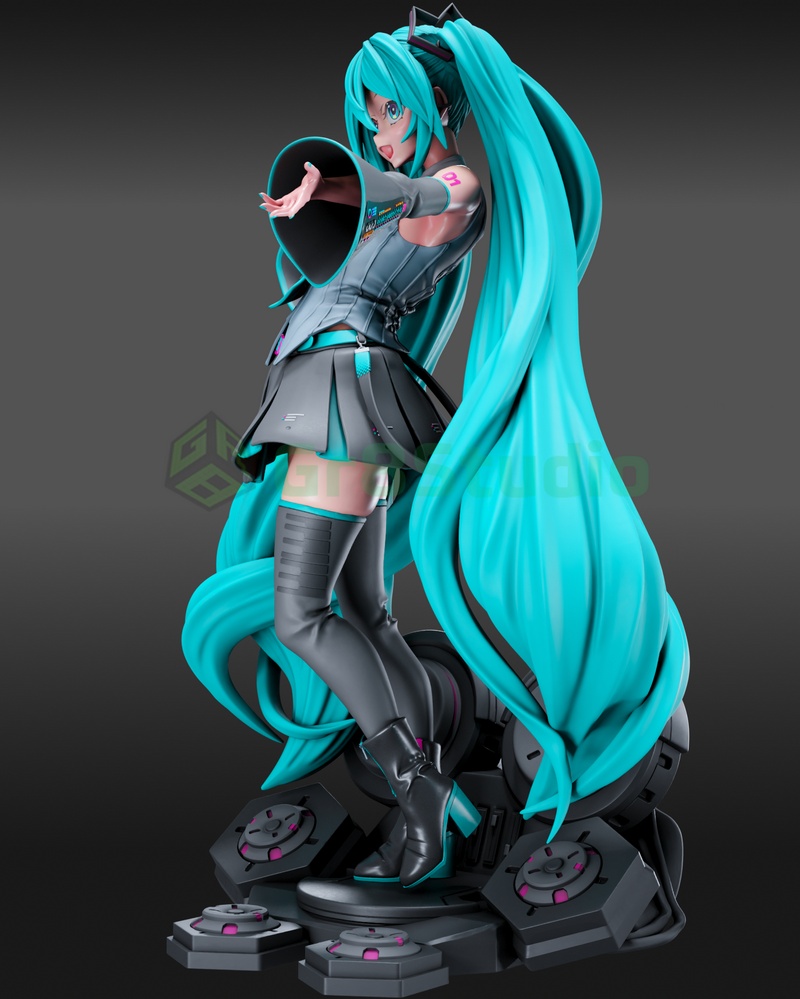 Gr8Tech - 乐高米米 V6 3D打印模型|Gr8Tech – Vocaloid – Hatsune Miku V6 – 3D Print Model