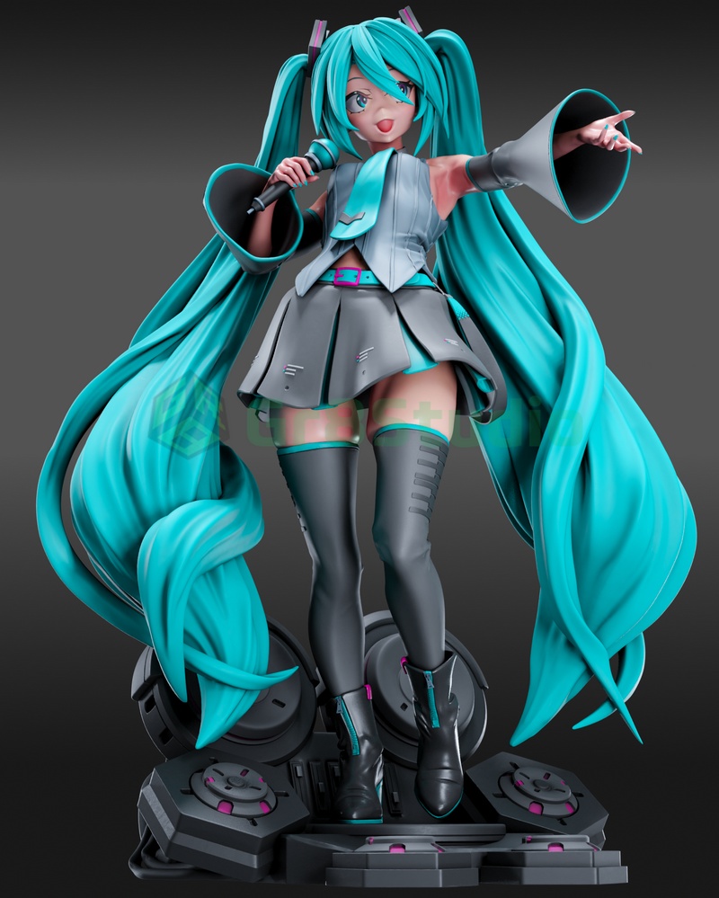 Gr8Tech - 乐高米米 V6 3D打印模型|Gr8Tech – Vocaloid – Hatsune Miku V6 – 3D Print Model
